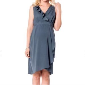 Motherhood Maternity Ruffle Front Dress SZ M
